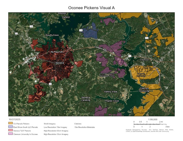 Clemson parcels map